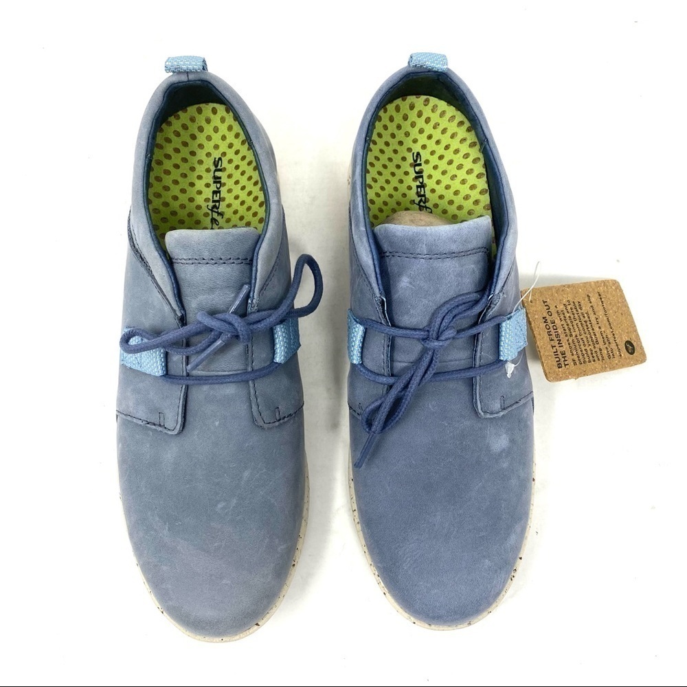 SuperFeet Birch leather lace up sneaker folkstone gray - Picture 4 of 8